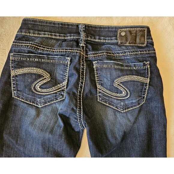 Silver Jeans Berkley Straight Women's Size 26/32 Blue Stretch - Picture 9 of 14